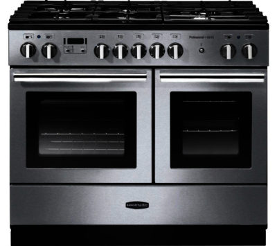 RANGEMASTER  Professional FX 100 Dual Fuel Range Cooker - Stainless Steel & Chrome